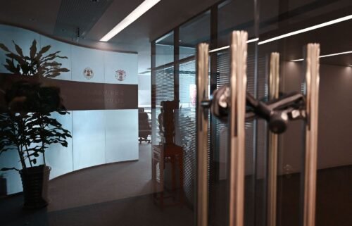 The Mintz Group's closed office in Beijing on March 24.