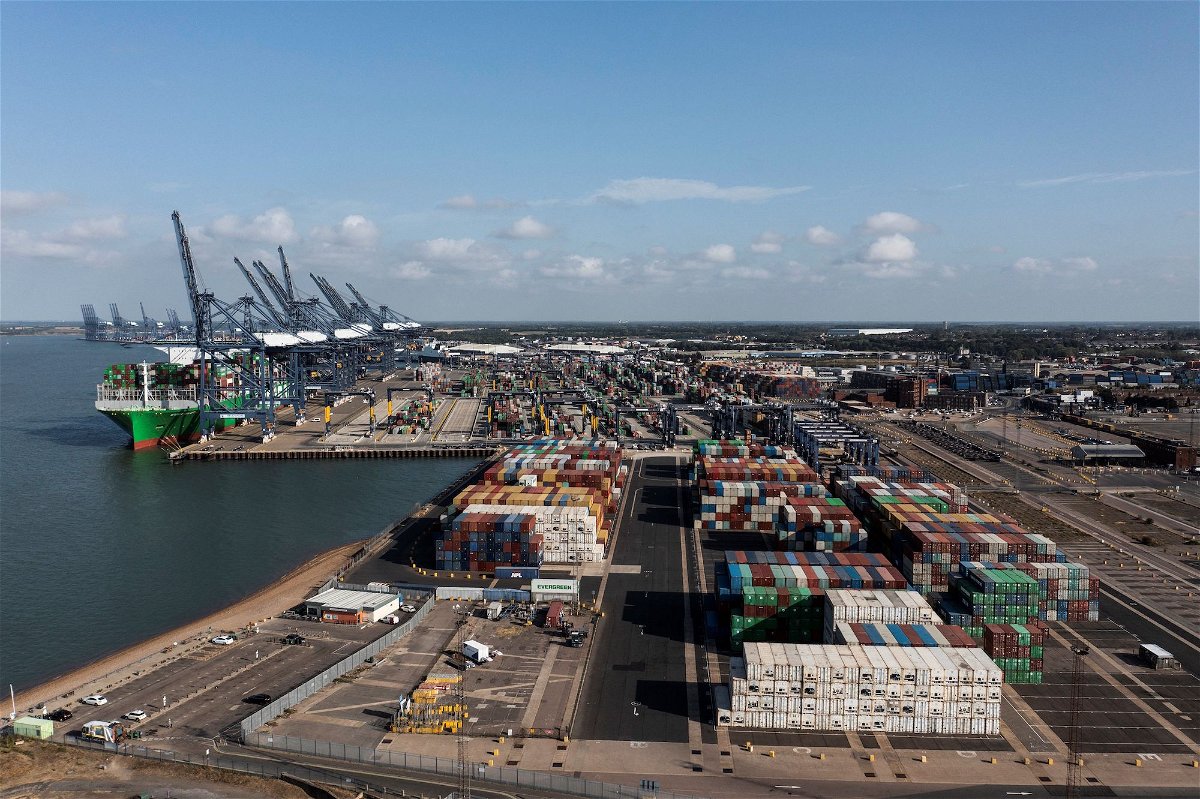 <i>Ben Stansall/AFP/Getty Images/FILE</i><br/>Britain has reached an agreement to join a major trans-Pacific partnership. Pictured is the UK's largest freight port