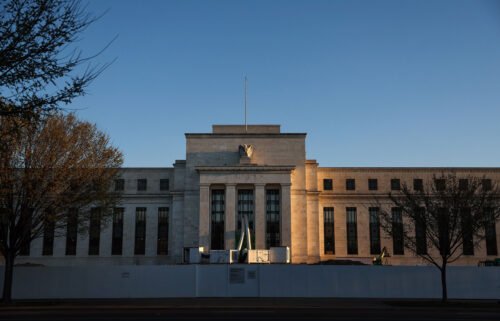 The Federal Reserve Headquarters are pictured on March 21