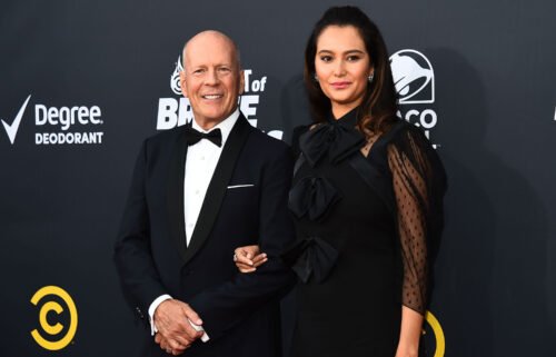 (From left) Bruce Willis and Emma Heming are seen here in Los Angeles in 2018.