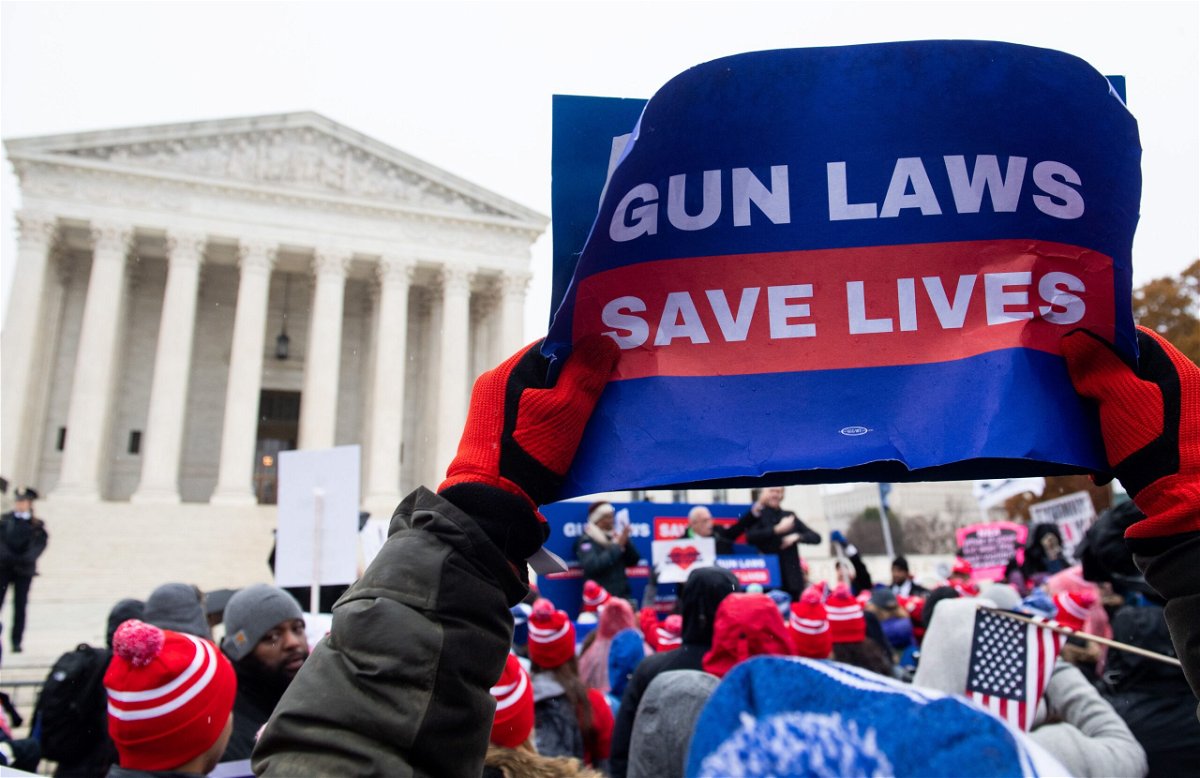 <i>SAUL LOEB/AFP/AFP via Getty Images</i><br/>The Justice Department on Friday asked the Supreme Court to fast-track its consideration of a recent appeals court ruling that deemed unconstitutional a federal law barring gun possession by those under domestic violence restraining orders.