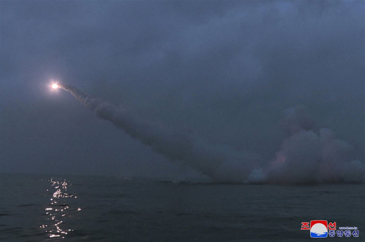 <i>KCNA/Reuters</i><br/>A general view is seen here as North Korea fired two missiles from a submarine striking an underwater target