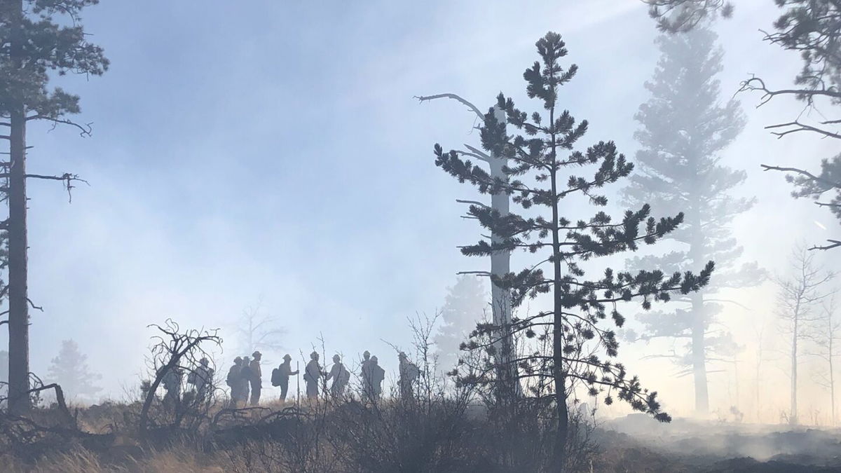 Crews working on the Rampart Fire taken 5:15pm 4/11/23