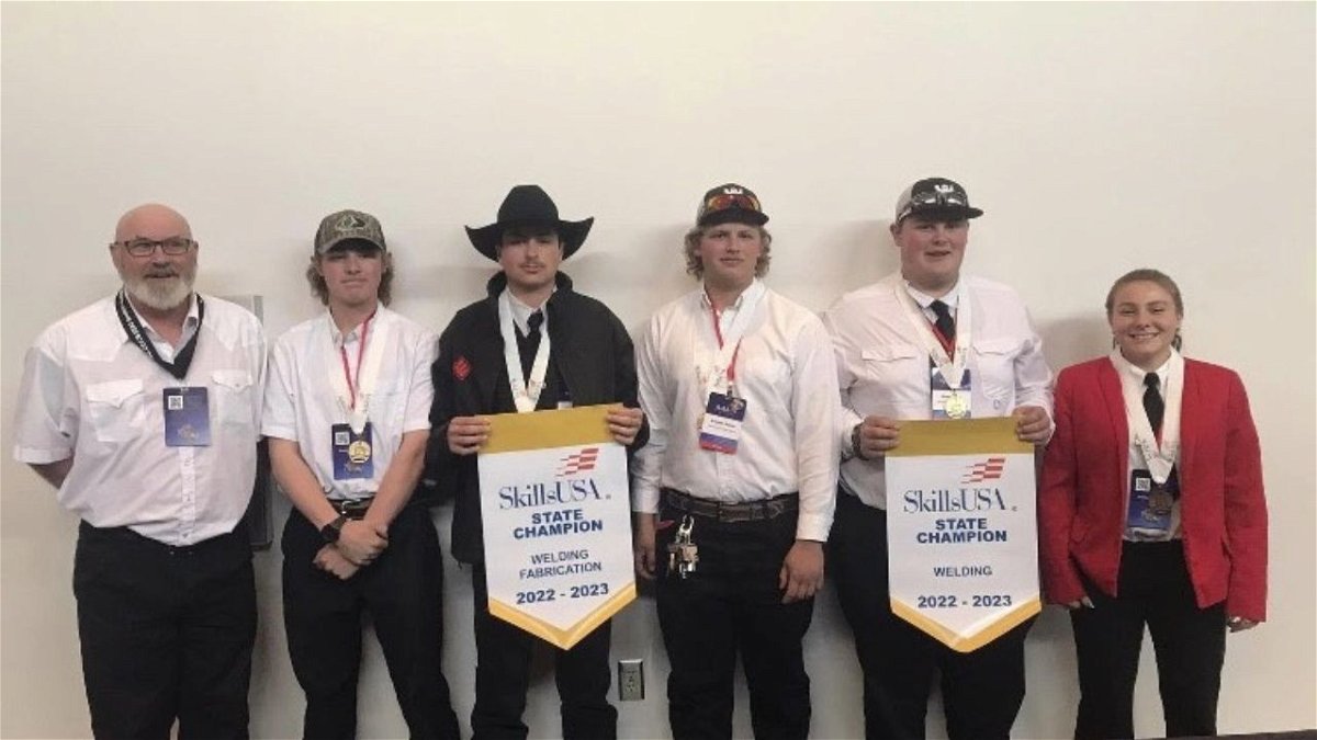 Welding students at the state competition.