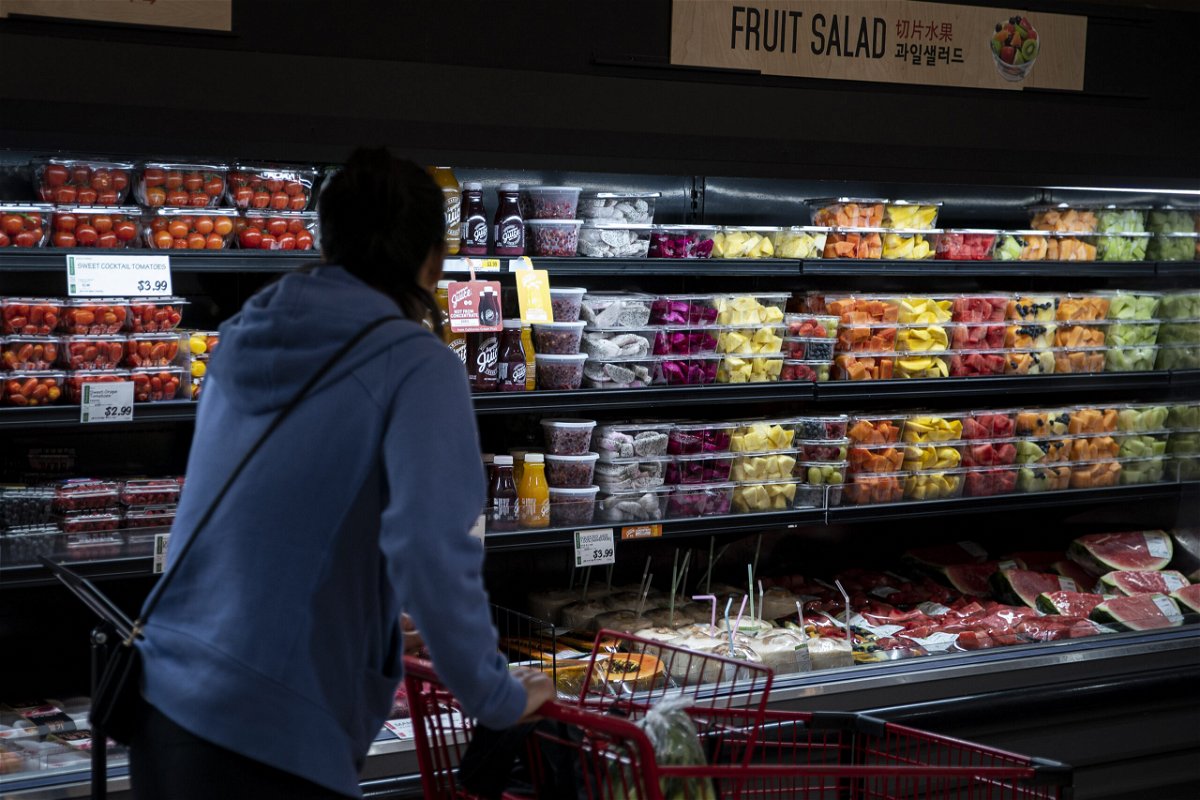<i>Al Drago/Bloomberg/Getty Images</i><br/>Annual inflation dropped for the ninth consecutive month in March. Pictured is a H Mart grocery store in Fairfax