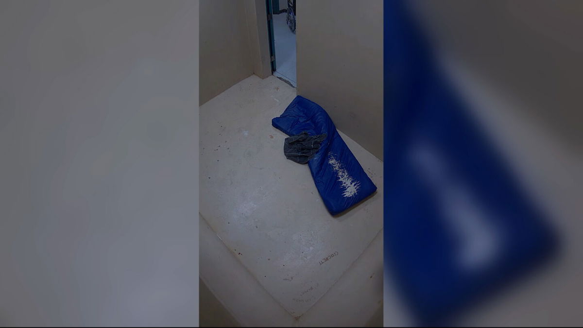 A screengrab from surveillance video shows the empty cell where Joshua McLemore was held, according to the lawsuit.
