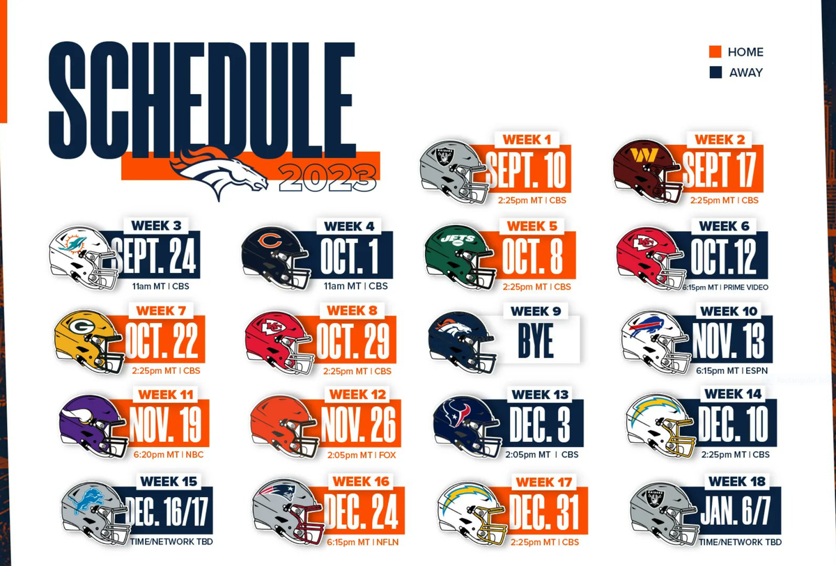 Denver Broncos 2022 schedule