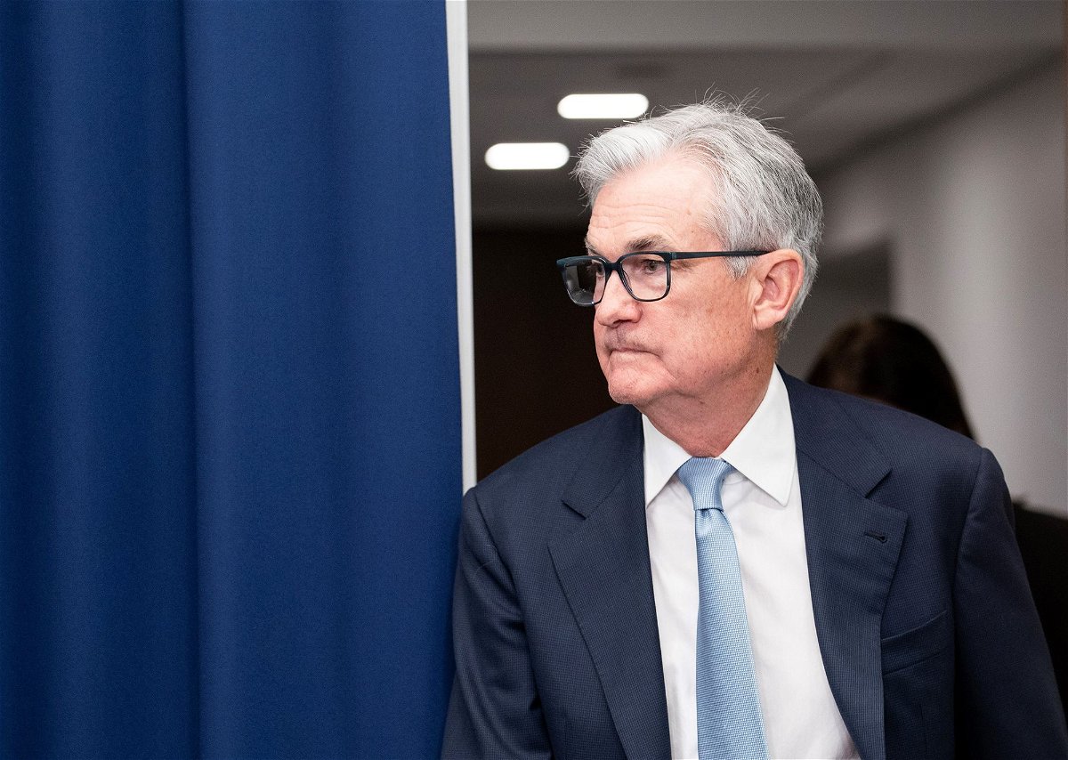 <i>Liu Jie/Xinhua/Getty Images</i><br/>U.S. Federal Reserve Chair Jerome Powell attends a press conference in Washington