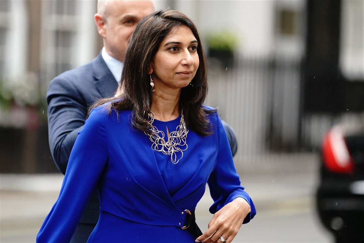 <i>Victoria Jones/PA Images/Getty Images</i><br/>British Home Secretary Suella Braverman has been a champion of the UK government's controversial plan to deport some asylum-seekers to Rwanda