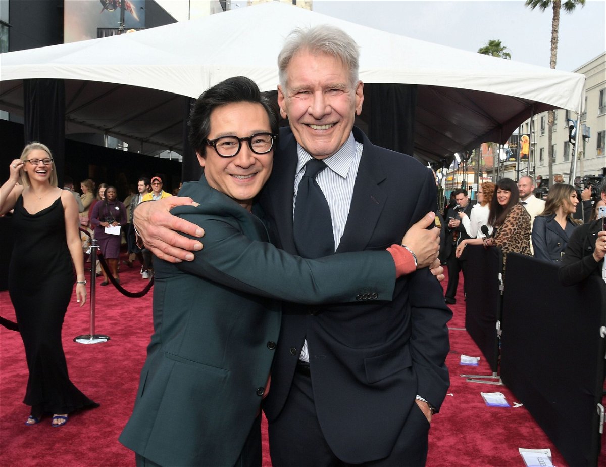 <i>Charley Gallay/Getty Images</i><br/>Ke Huy Quan and Harrison Ford attend the 