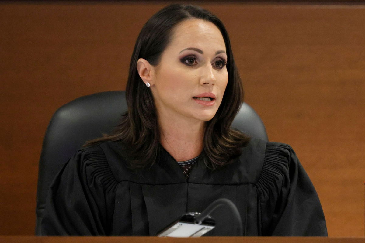 <i>Amy Beth Bennett/South Florida Sun Sentinel/AP</i><br/>Judge Elizabeth Scherer sentences the Parkland shooter at the Broward County Courthouse in Fort Lauderdale