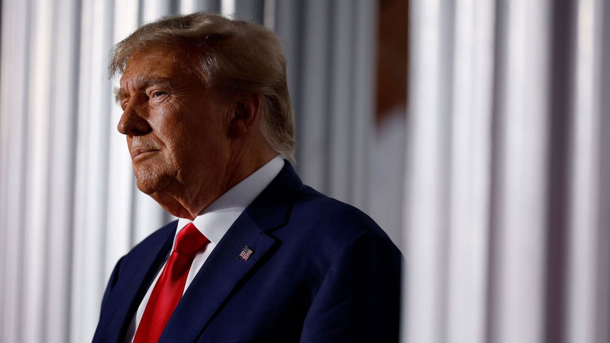 <i>Chip Somodevilla/Getty Images</i><br/>Former President Donald Trump prepares to speak at the Trump National Golf Club on June 13