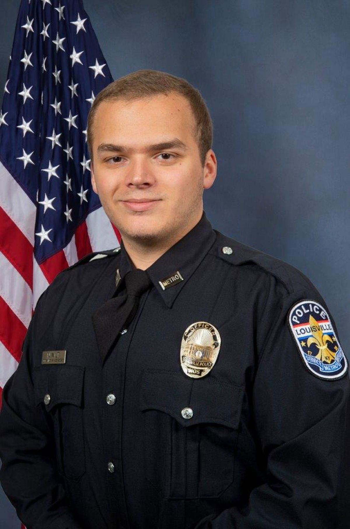 Louisville police Officer Nickolas Wilt, 26, was shot in the head in an April 10 bank attack that left five people dead and others injured, police said.
