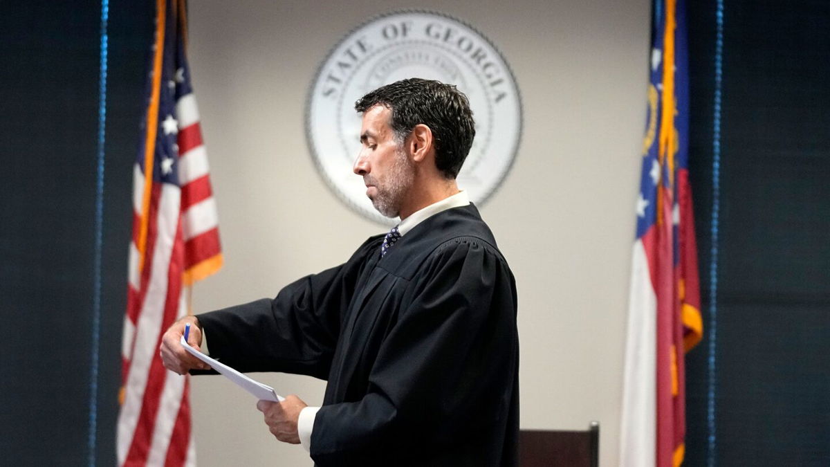 <i>Brynn Anderson/AP</i><br/>Fulton County Superior Court Judge Robert McBurney speaks at the Fulton county courthouse