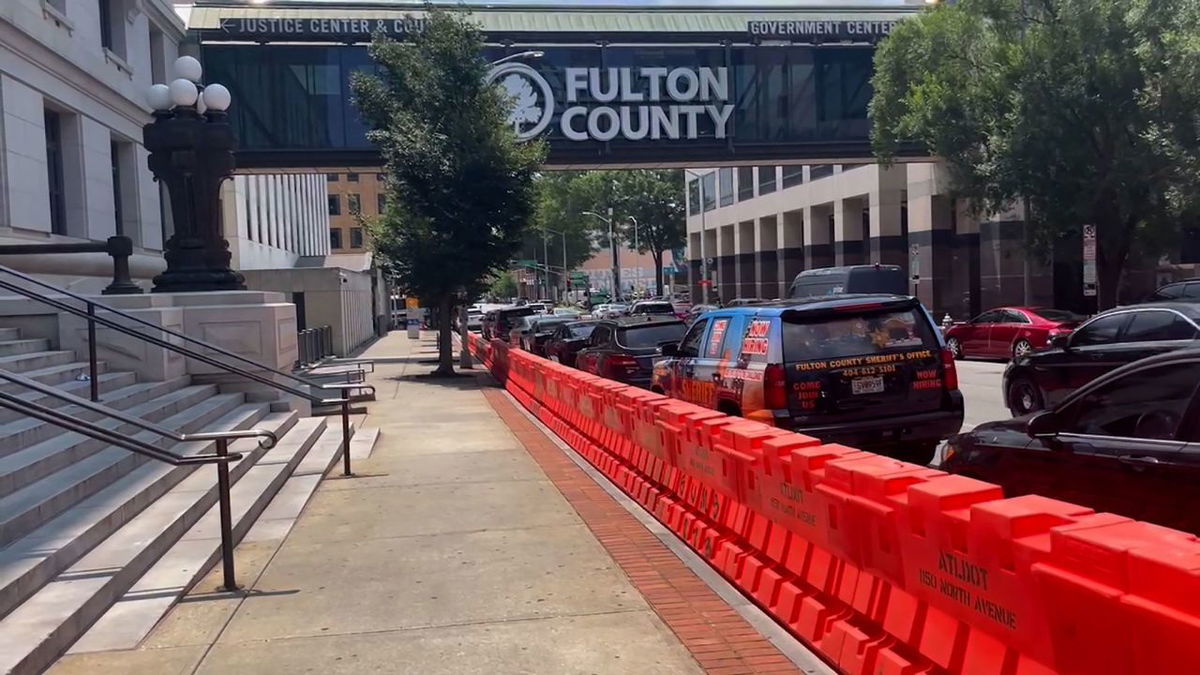 The Fulton County, Georgia, judge overseeing the 2020 election case against former President Donald Trump says that all proceedings will be televised. The Fulton County Courthouse is seen here on July 27.
