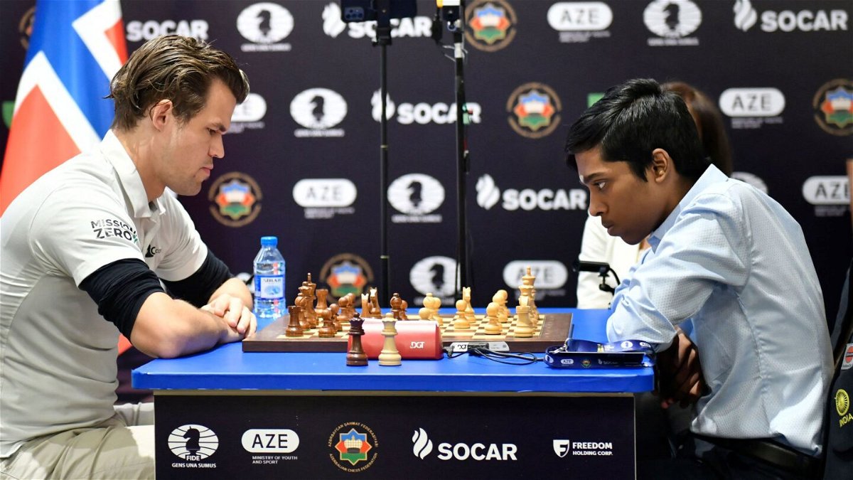 Magnus Carlsen defeats Rameshbabu Praggnanandhaa to become Chess