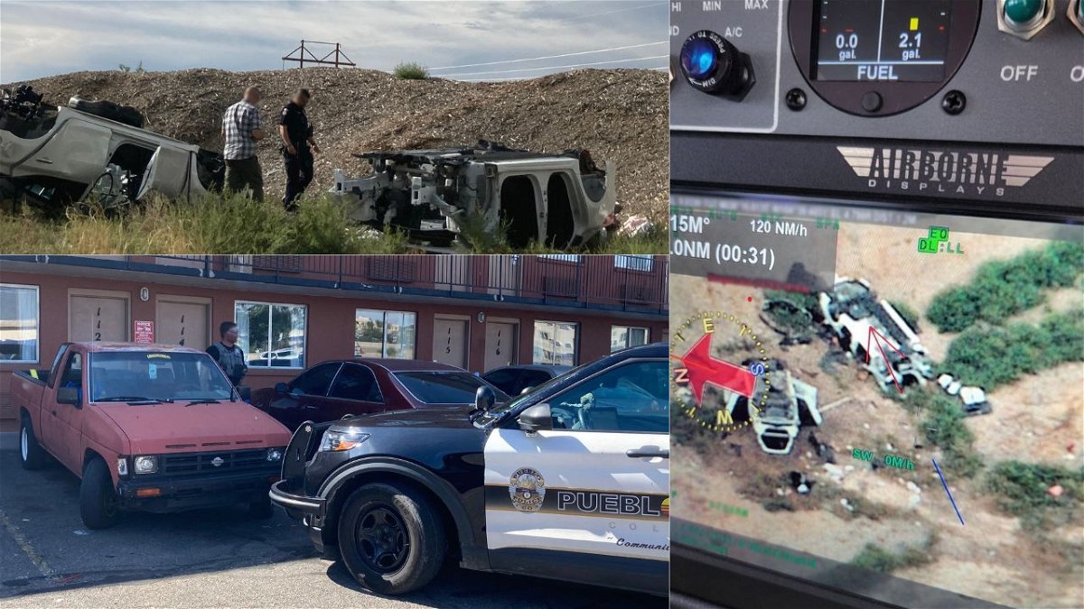Various images of recovered vehicles.