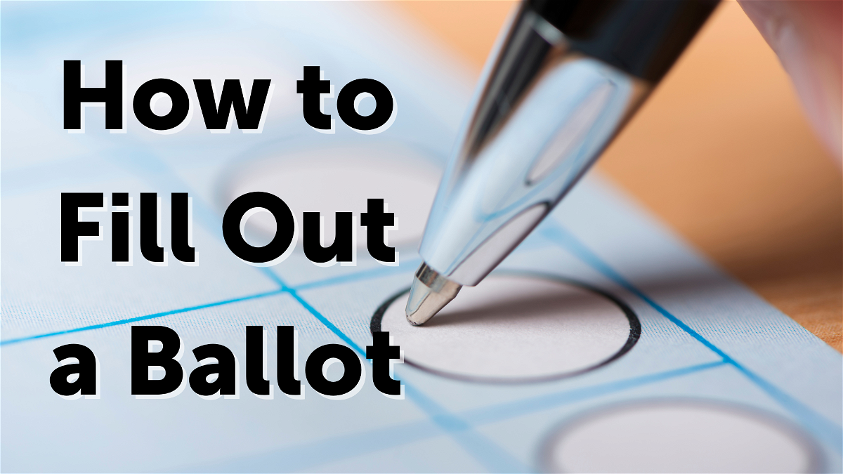 How to Fill Out a Ballot Graphic