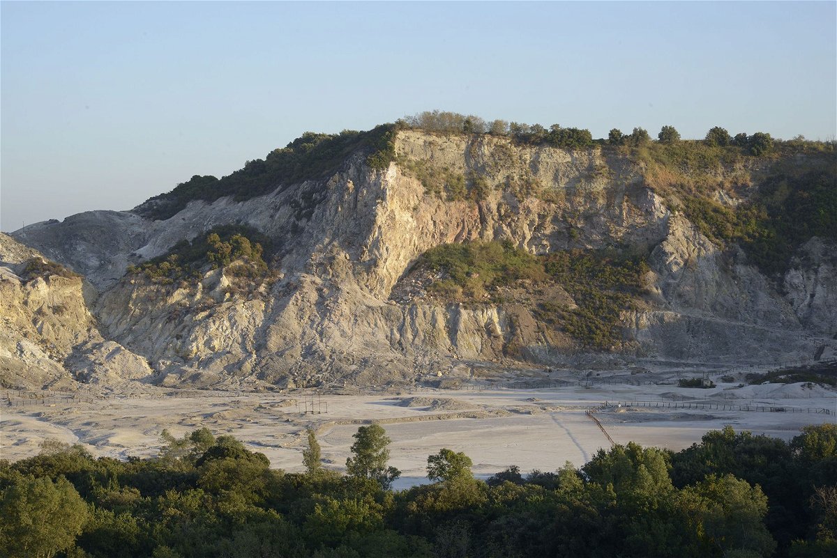 <i>Mariano Montella/Pacific Press/Shutterstock</i><br/>Solfatara is a shallow volcanic crater at Pozzuoli