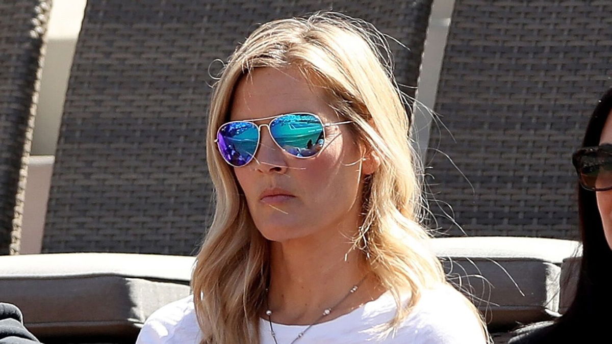 <i>Matthew Stockman/Getty Images</i><br/>Bridgette Wilson-Sampras watches Rafael Nadal of Spain play Karen Khachanov of Russia during the quarterfinals of the BNP Paribas Open at the Indian Wells Tennis Garden on March 15