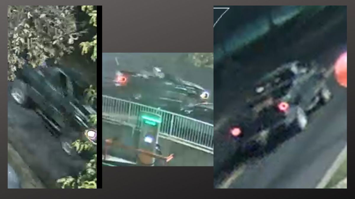 Surveillance images of the suspect vehicle.