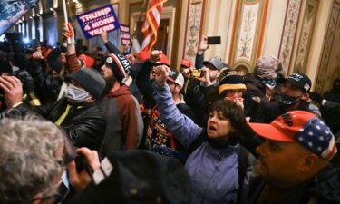 Supporters of President Donald Trump protest inside the US Capitol on January 6