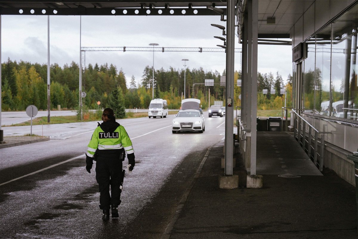 <i>Alessandro Rampazzo/AFP/Getty Images</i><br/>A customs official is seen in Vaalimaa