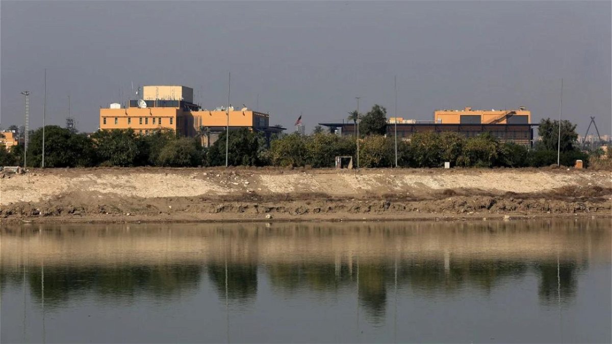 The US Embassy building in Baghdad in January 2020.
