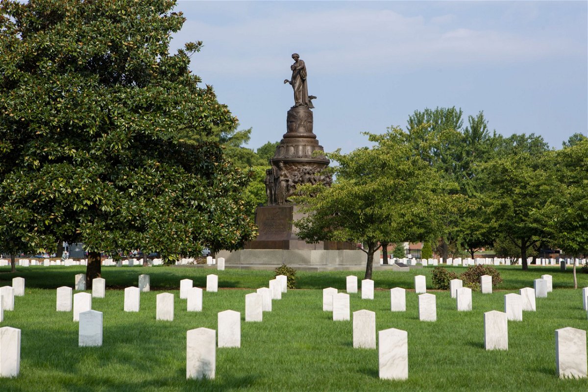 <i>Calla Kessler/The Washington Post/Getty Images</i><br />The Confederate Memorial at Arlington National Cemetery is set to be removed this week.