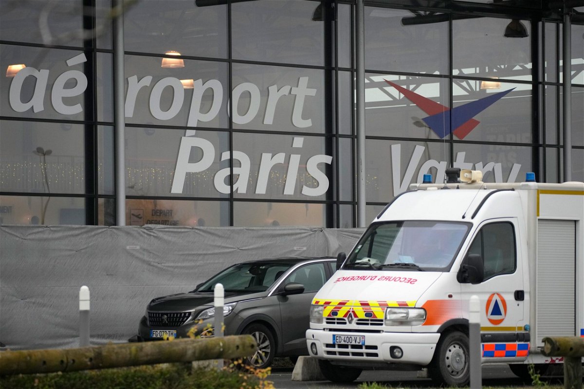 <i>Christophe Ena/AP</i><br />The plane reported to be carrying some 300 Indian nationals at the Vatry airport in eastern France on Dec. 23.