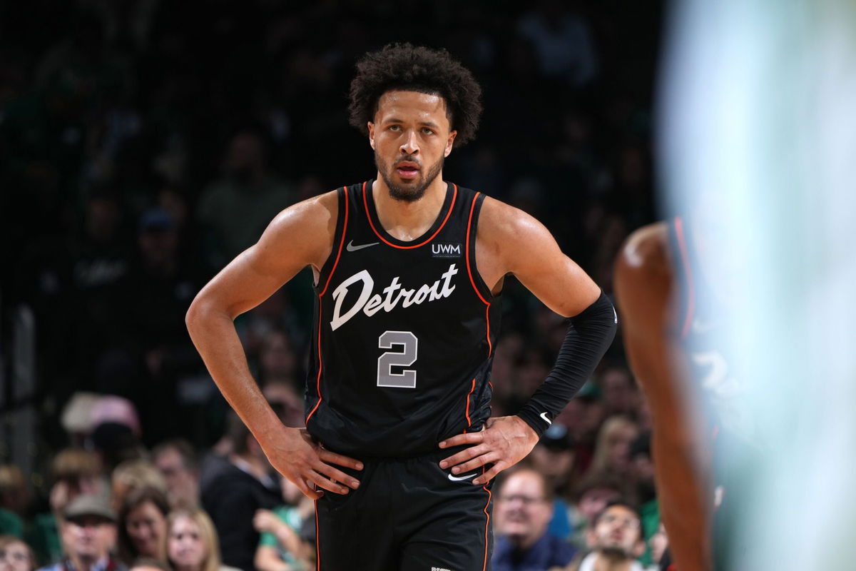 <i>Brian Babineau/NBAE/Getty Images</i><br/>Detroit Pistons guard Cade Cunningham during Thursday’s game against the Boston Celtics. The Pistons lost their 28th consecutive game — tying an NBA record.