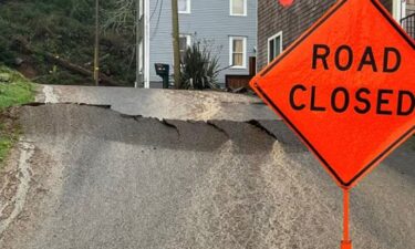 A slow moving mudslide in Astoria