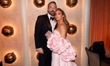 Ben Affleck and Jennifer Lopez are pictured at the 2024 Golden Globe Awards in Beverly Hills