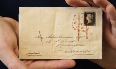 The first known piece of mail sent using a stamp is to be auctioned for up to $2.5 million.
