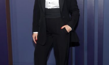 Janelle Monae attends the 2018 Grammy Awards in Dolce & Gabbana.