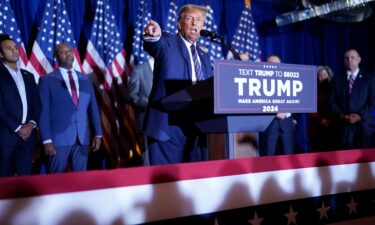 Former President Donald Trump speaks in Nashua