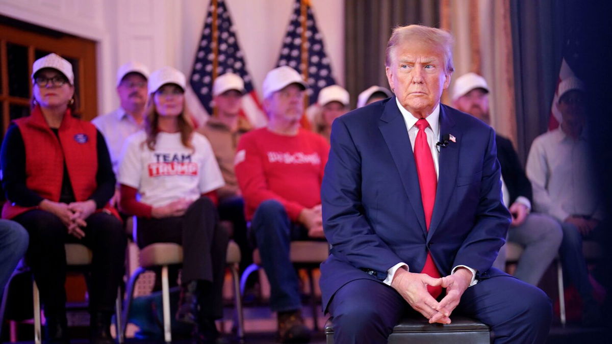 <i>Jabin Botsford/The Washington Post/Getty Images</i><br />Former President Donald Trump holds a a tele-rally with Iowa Attorney General Brenna Bird in Des Moines