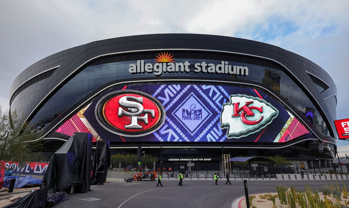 <i>Ethan Miller/Getty Images</i><br />Allegiant Stadium in Las Vegas is hosting this year's Super Bowl on January 11.