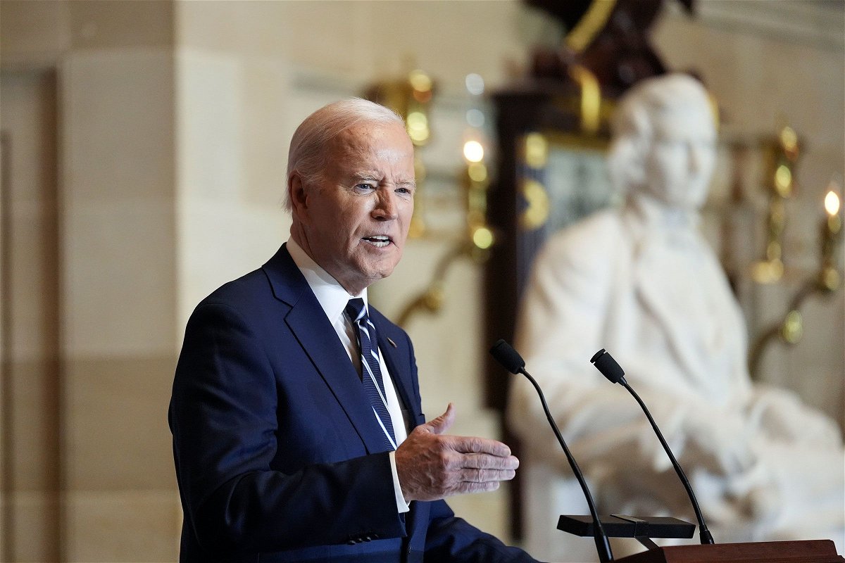 <i>Andrew Harnik/AP</i><br />President Joe Biden speaks at the National Prayer Breakfast at the Capitol in Washington on Thursday