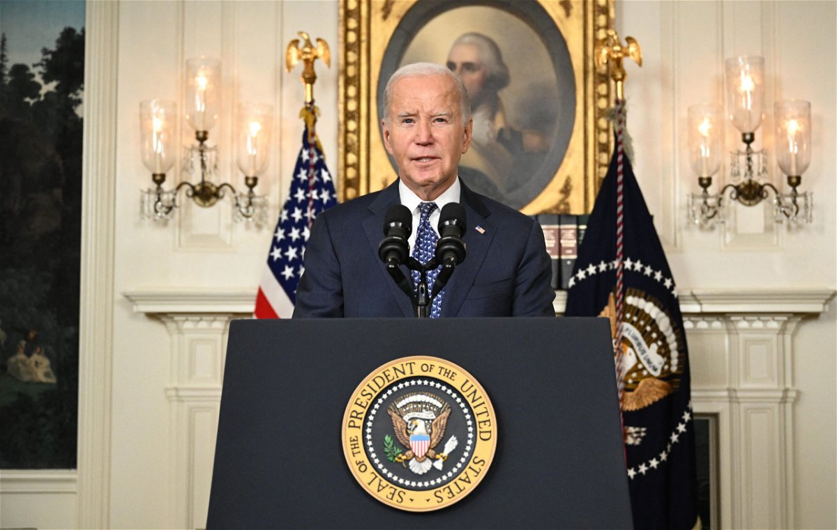 President Joe Biden speaks in the White House on February 8. The meeting between Biden and King Abdullah II of Jordan in Washington on February 12 comes at a critical time.
