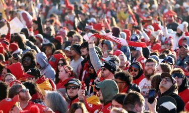 Kansas City Chiefs fans get ready for the Super Bowl victory parade.