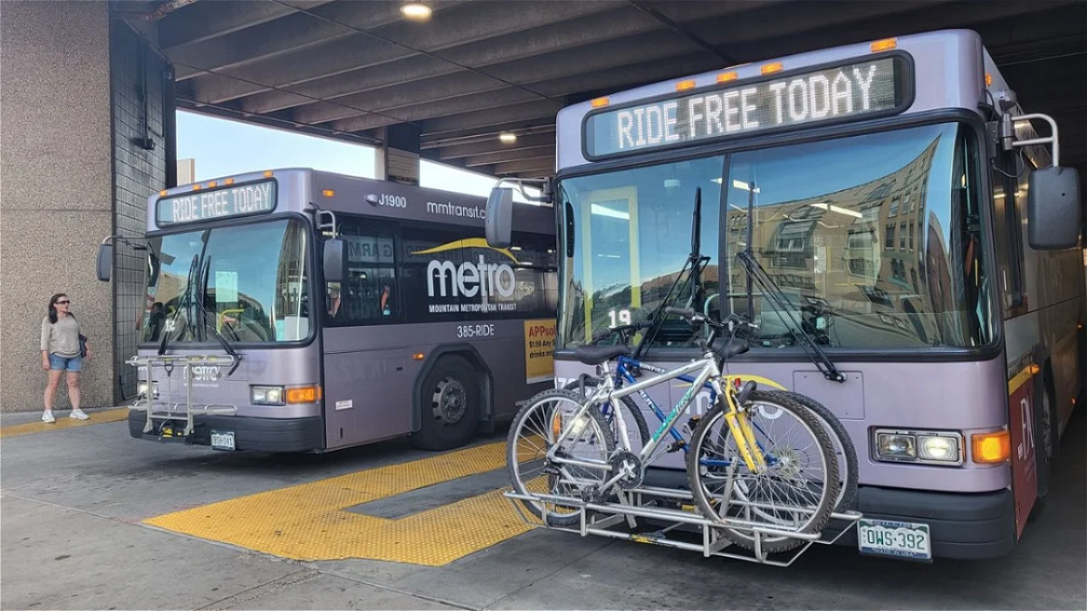Mountain Metro buses, free to ride from July through August. 