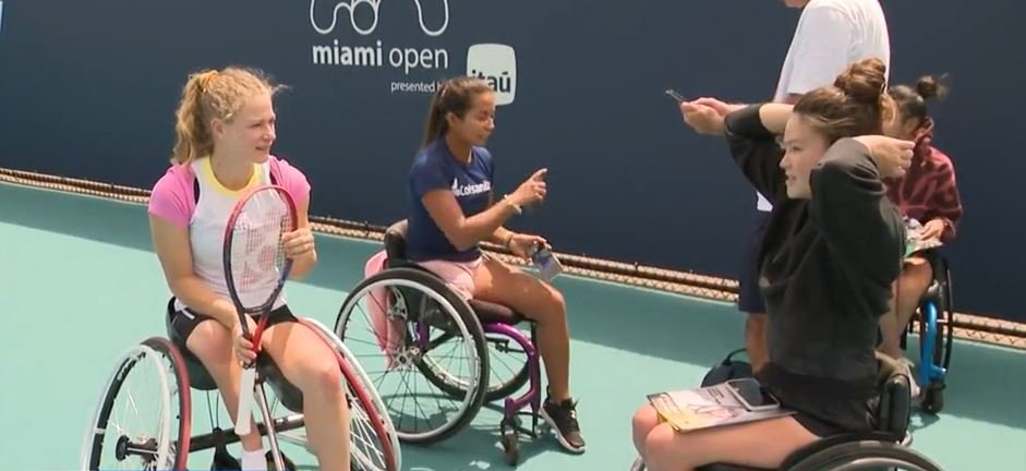 Wheelchair tennis invitational showcased at Miami Open