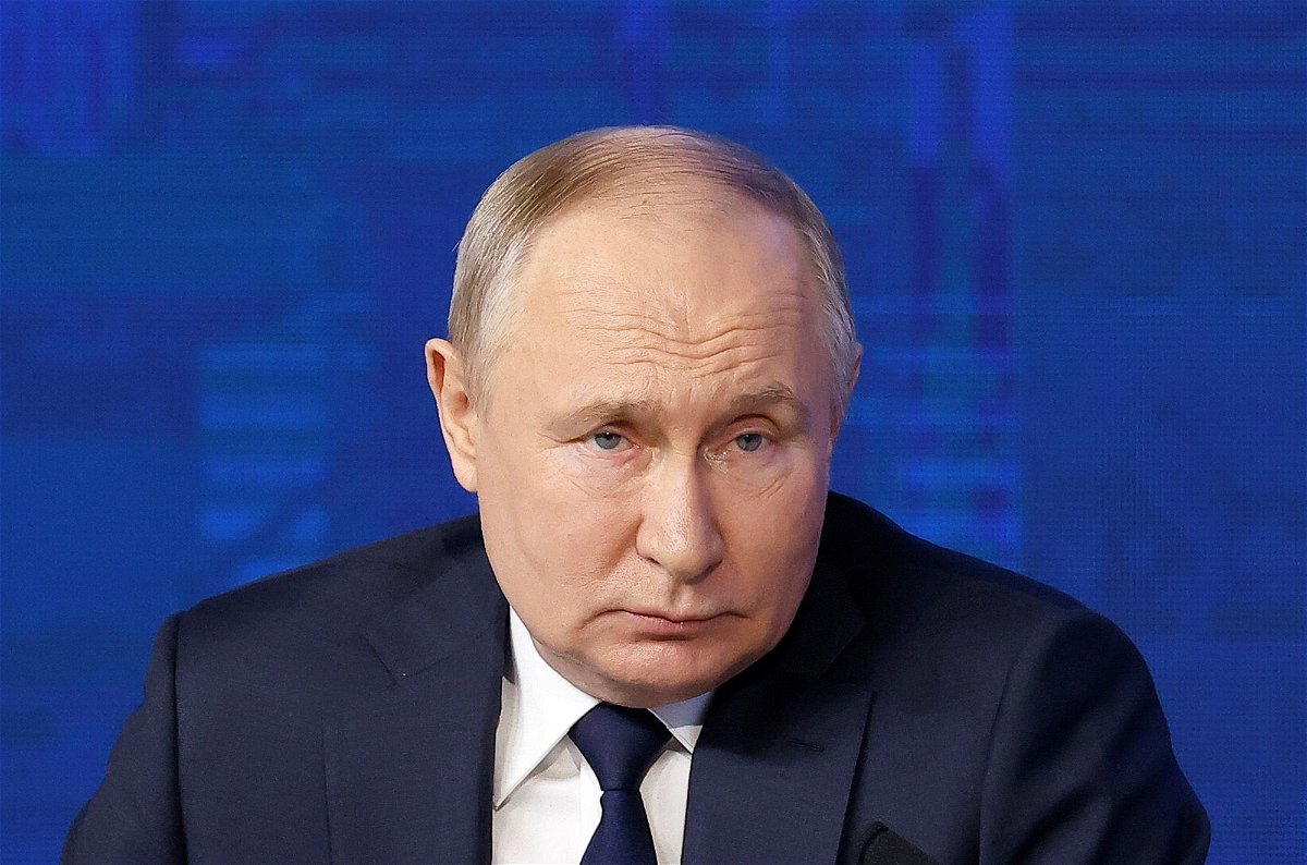 <i>Maxim Shemetov/Reuters via CNN Newsource</i><br />Russian President Vladimir Putin attends a meeting with his confidants for the 2024 election at Gostiny Dvor in Moscow
