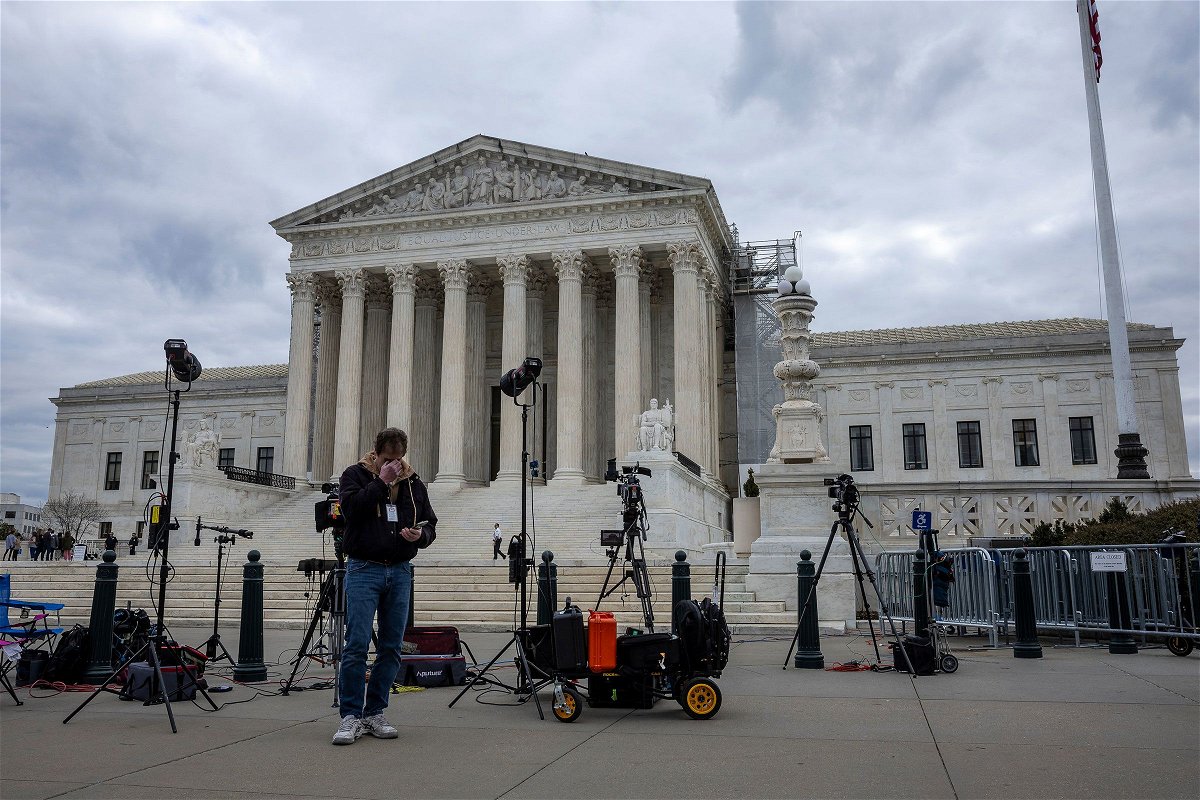 <i>Francis Chung/POLITICO/AP via CNN Newsource</i><br/>The US Supreme Court is seen in Washington