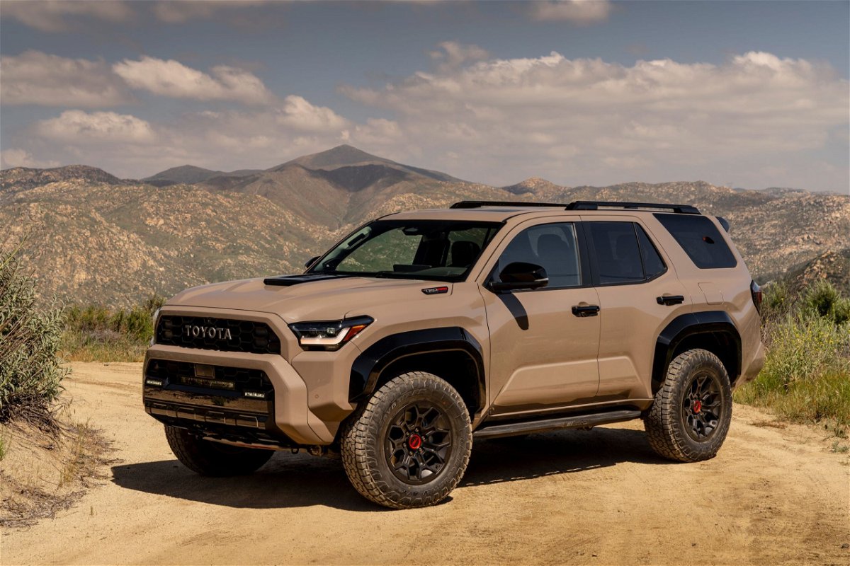 <i>Toyota via CNN Newsource</i><br/>The 2025 4Runner TRD Pro will come standard with a Toyota's iForce Max hybrid system.