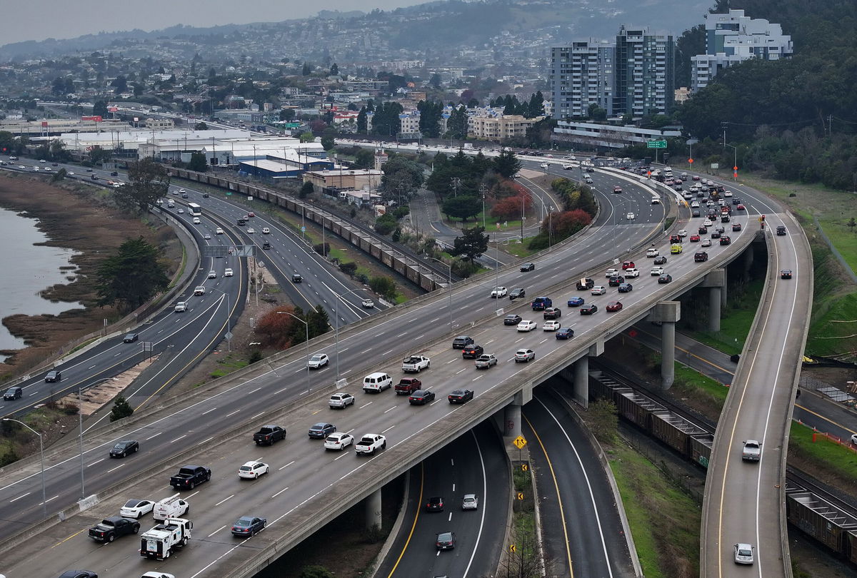 <i>Justin Sullivan/Getty Images via CNN Newsource</i><br/>In an aerial view