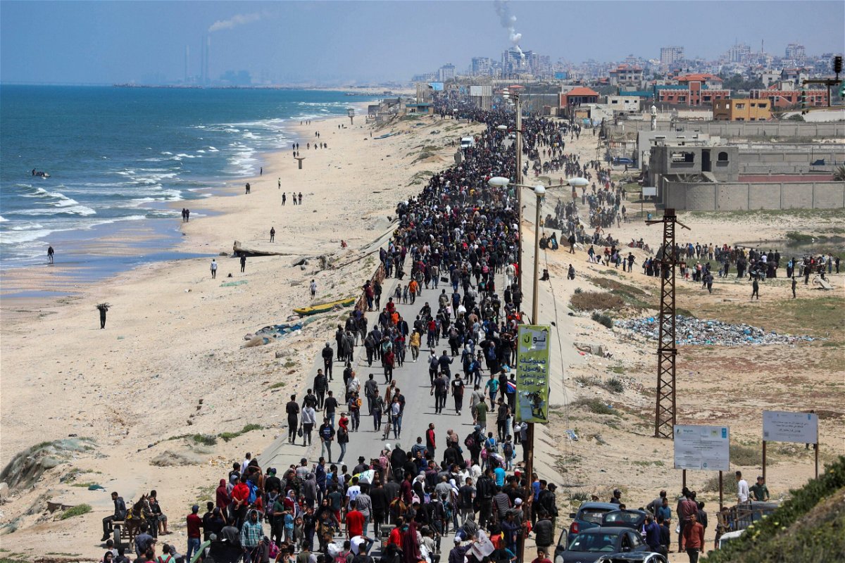 <i>CNN via CNN Newsource</i><br/>Majd El-Aqqad said she is returning to Gaza City. 