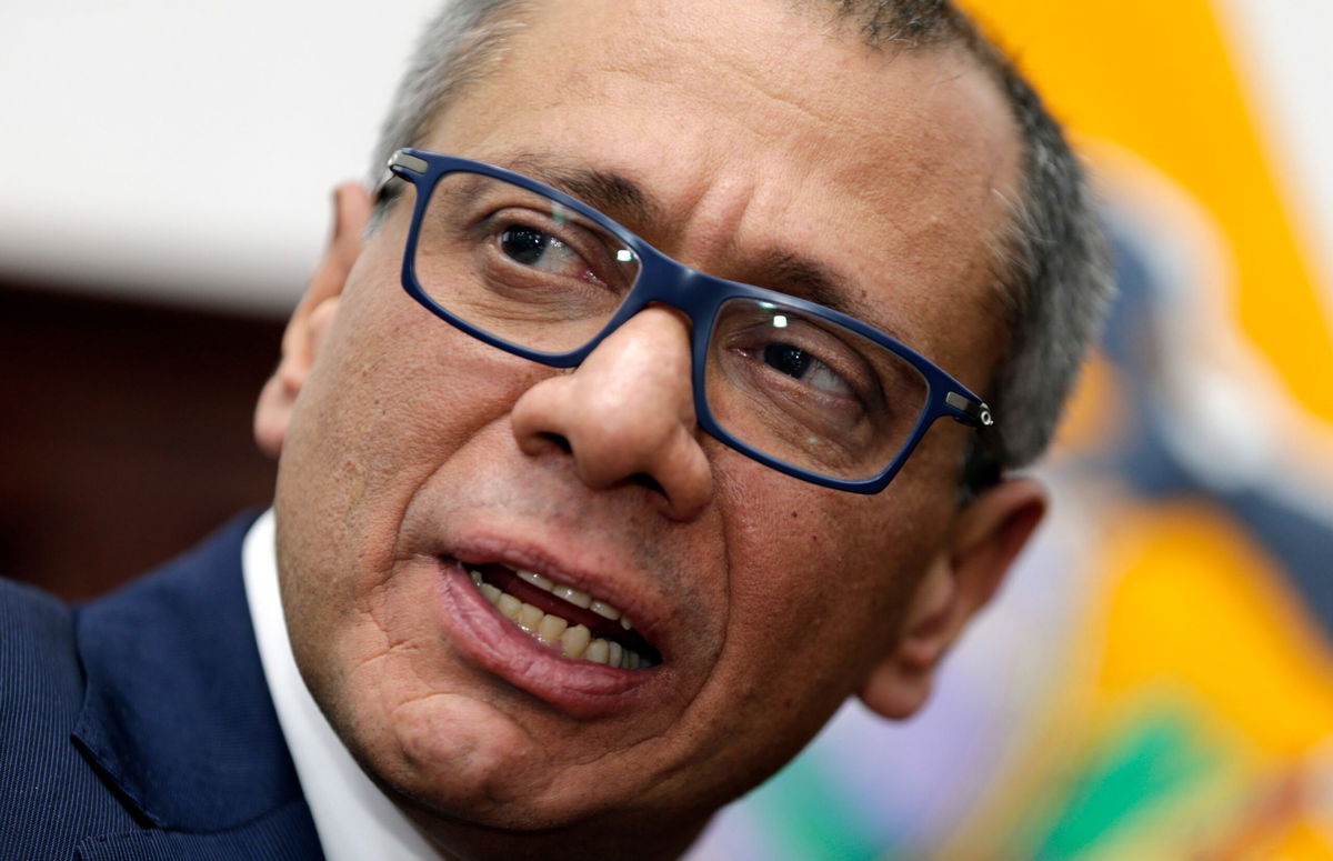 <i>Alberto Suarez/AFP/Getty Images via CNN Newsource</i><br/>Ecuadorian police special forces attempt to enter the Mexican embassy in Quito to arrest Ecuador's former Vice President Jorge Glas