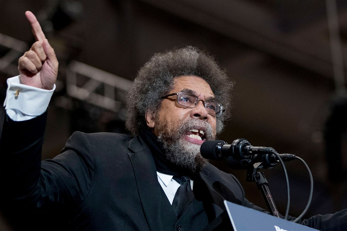 <i>Andrew Harnik/AP/File via CNN Newsource</i><br/>This February 2020 photo shows Cornel West at the Whittemore Center Arena at the University of New Hampshire in Durham